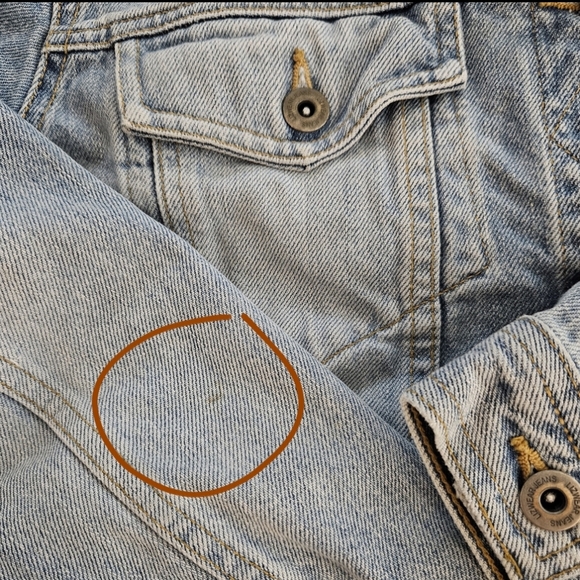 vtg liz claiborne denim grunge 90s y2k boho indie urban oversized jean jacket - Picture 6 of 7